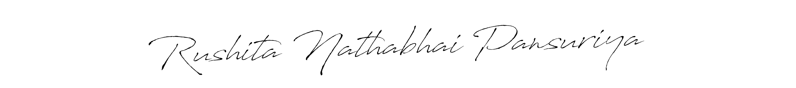 You should practise on your own different ways (Antro_Vectra) to write your name (Rushita Nathabhai Pansuriya) in signature. don't let someone else do it for you. Rushita Nathabhai Pansuriya signature style 6 images and pictures png