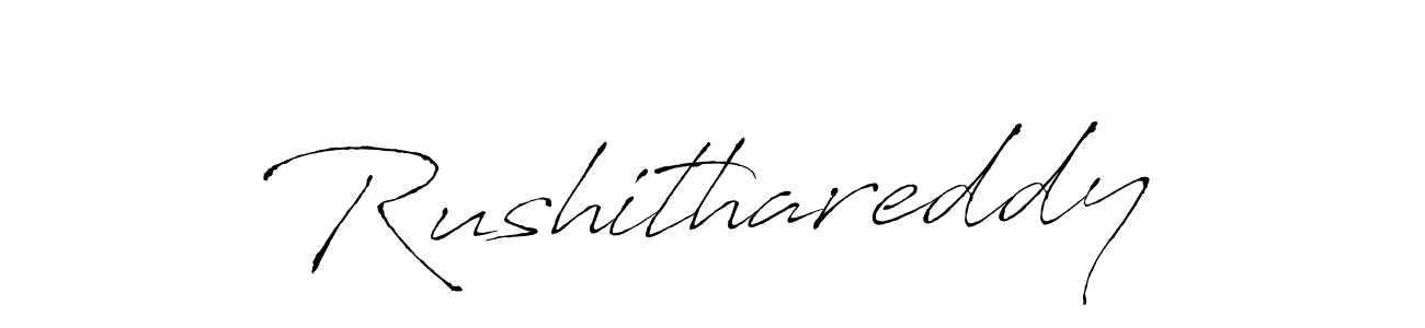 Make a beautiful signature design for name Rushithareddy. With this signature (Antro_Vectra) style, you can create a handwritten signature for free. Rushithareddy signature style 6 images and pictures png