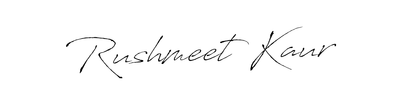 Also we have Rushmeet Kaur name is the best signature style. Create professional handwritten signature collection using Antro_Vectra autograph style. Rushmeet Kaur signature style 6 images and pictures png