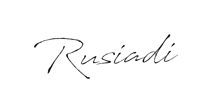Use a signature maker to create a handwritten signature online. With this signature software, you can design (Antro_Vectra) your own signature for name Rusiadi. Rusiadi signature style 6 images and pictures png