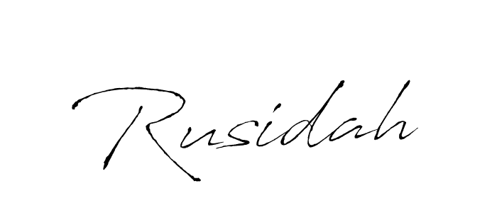 Make a beautiful signature design for name Rusidah. With this signature (Antro_Vectra) style, you can create a handwritten signature for free. Rusidah signature style 6 images and pictures png