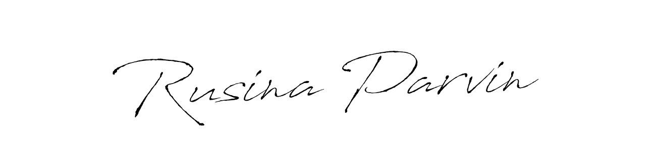 Make a short Rusina Parvin signature style. Manage your documents anywhere anytime using Antro_Vectra. Create and add eSignatures, submit forms, share and send files easily. Rusina Parvin signature style 6 images and pictures png