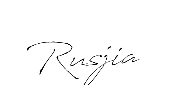 Antro_Vectra is a professional signature style that is perfect for those who want to add a touch of class to their signature. It is also a great choice for those who want to make their signature more unique. Get Rusjia name to fancy signature for free. Rusjia signature style 6 images and pictures png