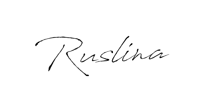 How to make Ruslina signature? Antro_Vectra is a professional autograph style. Create handwritten signature for Ruslina name. Ruslina signature style 6 images and pictures png