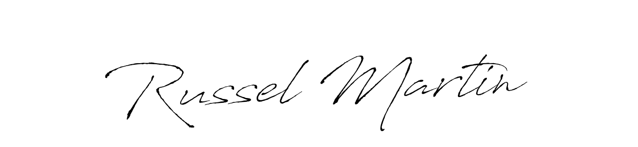 Russel Martin stylish signature style. Best Handwritten Sign (Antro_Vectra) for my name. Handwritten Signature Collection Ideas for my name Russel Martin. Russel Martin signature style 6 images and pictures png