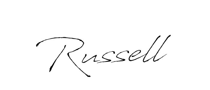 Create a beautiful signature design for name Russell. With this signature (Antro_Vectra) fonts, you can make a handwritten signature for free. Russell signature style 6 images and pictures png
