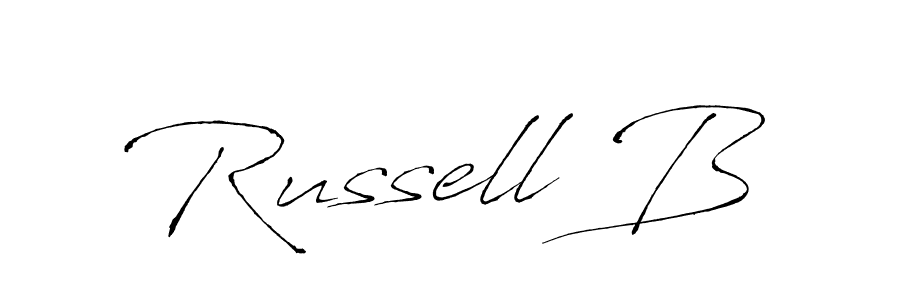 Design your own signature with our free online signature maker. With this signature software, you can create a handwritten (Antro_Vectra) signature for name Russell B. Russell B signature style 6 images and pictures png