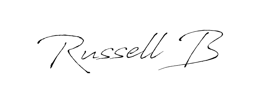 Design your own signature with our free online signature maker. With this signature software, you can create a handwritten (Antro_Vectra) signature for name Russell B. Russell B signature style 6 images and pictures png