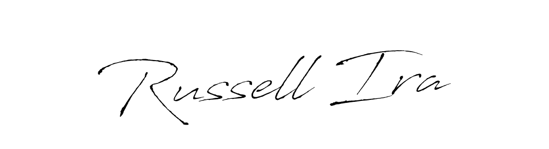 Use a signature maker to create a handwritten signature online. With this signature software, you can design (Antro_Vectra) your own signature for name Russell Ira. Russell Ira signature style 6 images and pictures png