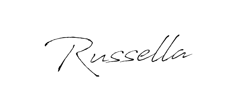 Create a beautiful signature design for name Russella. With this signature (Antro_Vectra) fonts, you can make a handwritten signature for free. Russella signature style 6 images and pictures png