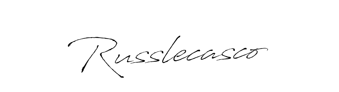 Create a beautiful signature design for name Russlecasco. With this signature (Antro_Vectra) fonts, you can make a handwritten signature for free. Russlecasco signature style 6 images and pictures png