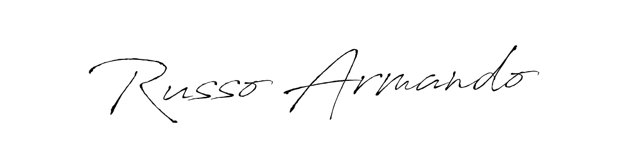 Russo Armando stylish signature style. Best Handwritten Sign (Antro_Vectra) for my name. Handwritten Signature Collection Ideas for my name Russo Armando. Russo Armando signature style 6 images and pictures png