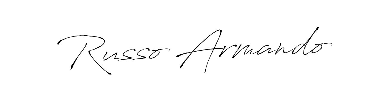 Russo Armando stylish signature style. Best Handwritten Sign (Antro_Vectra) for my name. Handwritten Signature Collection Ideas for my name Russo Armando. Russo Armando signature style 6 images and pictures png