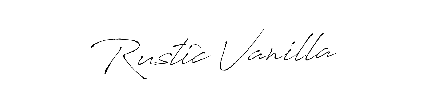 How to make Rustic Vanilla name signature. Use Antro_Vectra style for creating short signs online. This is the latest handwritten sign. Rustic Vanilla signature style 6 images and pictures png