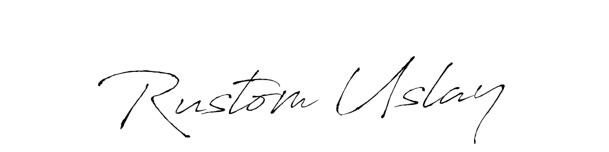 Also we have Rustom Uslay name is the best signature style. Create professional handwritten signature collection using Antro_Vectra autograph style. Rustom Uslay signature style 6 images and pictures png