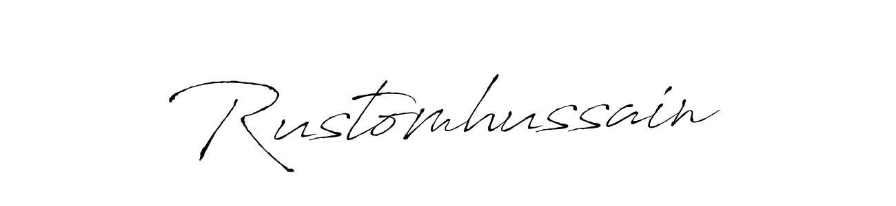 How to make Rustomhussain signature? Antro_Vectra is a professional autograph style. Create handwritten signature for Rustomhussain name. Rustomhussain signature style 6 images and pictures png