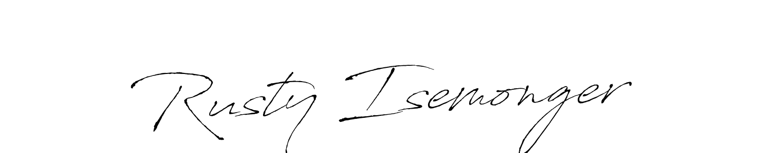 Use a signature maker to create a handwritten signature online. With this signature software, you can design (Antro_Vectra) your own signature for name Rusty Isemonger. Rusty Isemonger signature style 6 images and pictures png