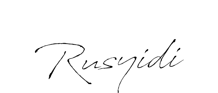 Also we have Rusyidi name is the best signature style. Create professional handwritten signature collection using Antro_Vectra autograph style. Rusyidi signature style 6 images and pictures png