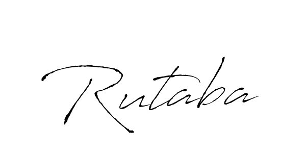 Create a beautiful signature design for name Rutaba. With this signature (Antro_Vectra) fonts, you can make a handwritten signature for free. Rutaba signature style 6 images and pictures png