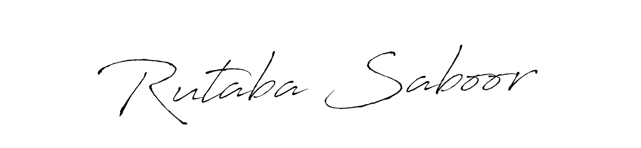 How to make Rutaba Saboor signature? Antro_Vectra is a professional autograph style. Create handwritten signature for Rutaba Saboor name. Rutaba Saboor signature style 6 images and pictures png