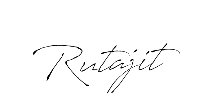 Use a signature maker to create a handwritten signature online. With this signature software, you can design (Antro_Vectra) your own signature for name Rutajit. Rutajit signature style 6 images and pictures png