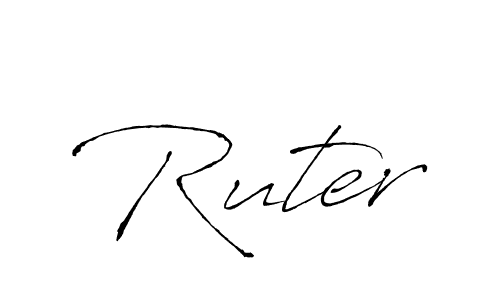 Antro_Vectra is a professional signature style that is perfect for those who want to add a touch of class to their signature. It is also a great choice for those who want to make their signature more unique. Get Ruter name to fancy signature for free. Ruter signature style 6 images and pictures png