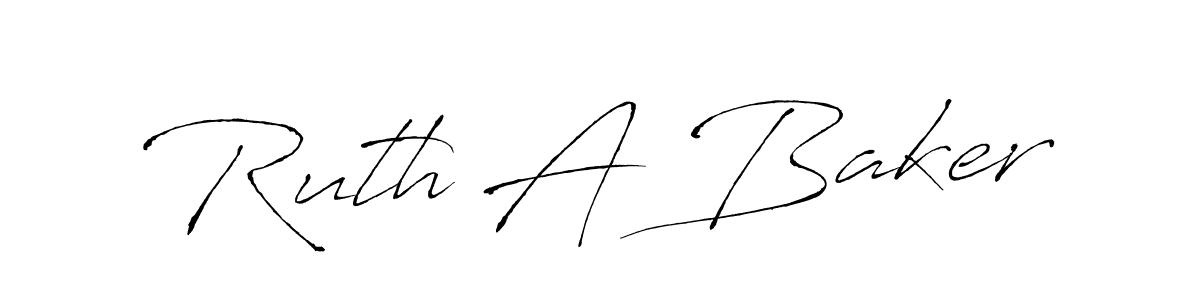 Design your own signature with our free online signature maker. With this signature software, you can create a handwritten (Antro_Vectra) signature for name Ruth A Baker. Ruth A Baker signature style 6 images and pictures png