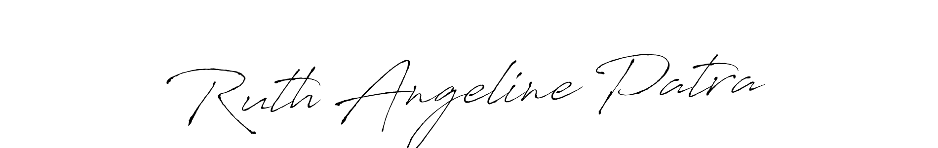 How to make Ruth Angeline Patra name signature. Use Antro_Vectra style for creating short signs online. This is the latest handwritten sign. Ruth Angeline Patra signature style 6 images and pictures png