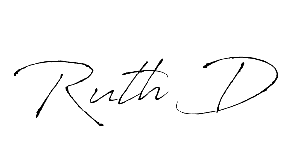 Use a signature maker to create a handwritten signature online. With this signature software, you can design (Antro_Vectra) your own signature for name Ruth D. Ruth D signature style 6 images and pictures png