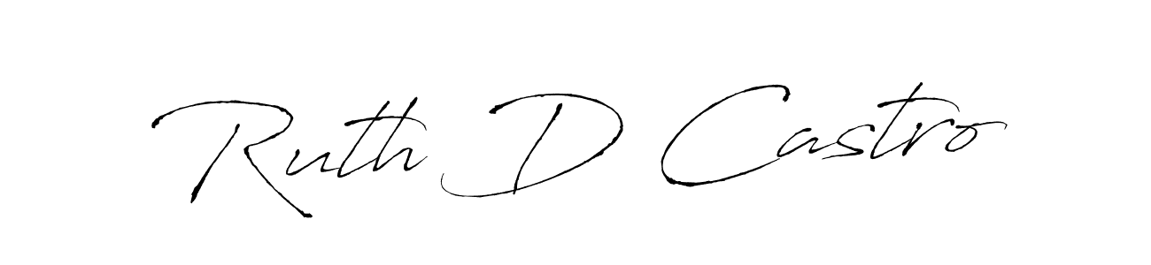 Antro_Vectra is a professional signature style that is perfect for those who want to add a touch of class to their signature. It is also a great choice for those who want to make their signature more unique. Get Ruth D Castro name to fancy signature for free. Ruth D Castro signature style 6 images and pictures png