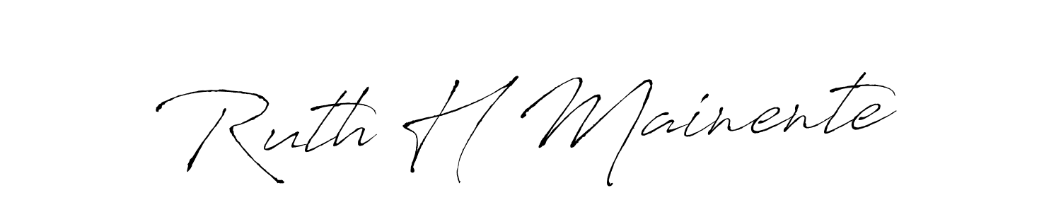 if you are searching for the best signature style for your name Ruth H Mainente. so please give up your signature search. here we have designed multiple signature styles  using Antro_Vectra. Ruth H Mainente signature style 6 images and pictures png