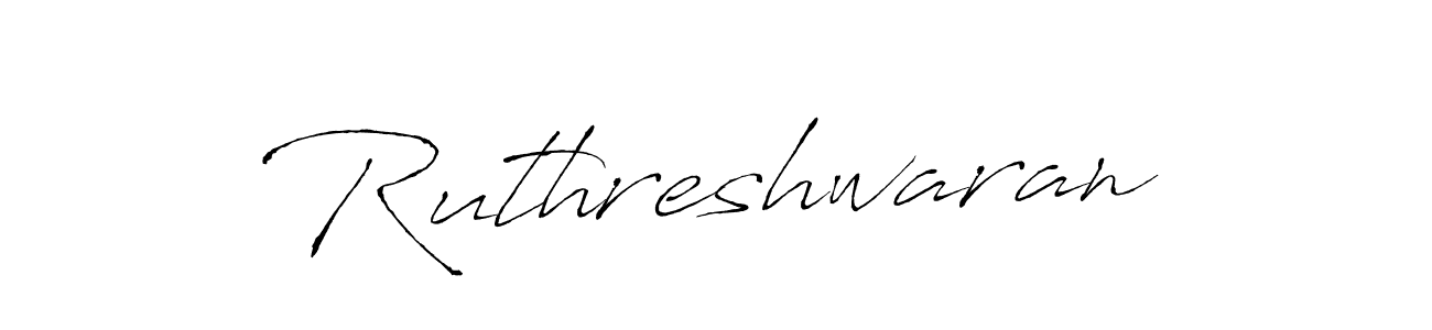 How to make Ruthreshwaran name signature. Use Antro_Vectra style for creating short signs online. This is the latest handwritten sign. Ruthreshwaran signature style 6 images and pictures png