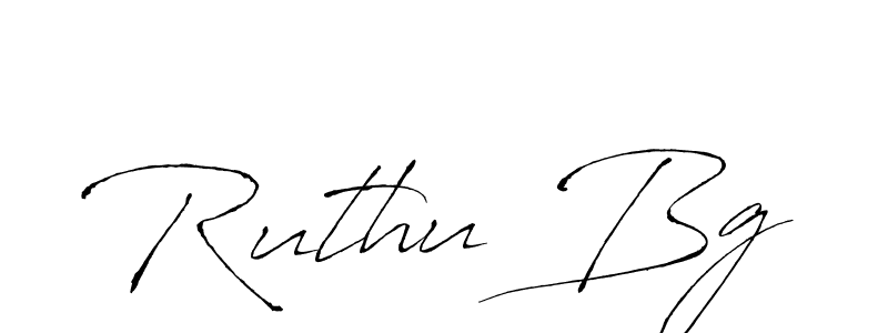 Ruthu Bg stylish signature style. Best Handwritten Sign (Antro_Vectra) for my name. Handwritten Signature Collection Ideas for my name Ruthu Bg. Ruthu Bg signature style 6 images and pictures png