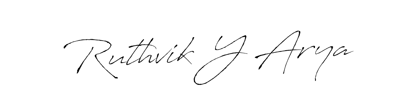 The best way (Antro_Vectra) to make a short signature is to pick only two or three words in your name. The name Ruthvik Y Arya include a total of six letters. For converting this name. Ruthvik Y Arya signature style 6 images and pictures png