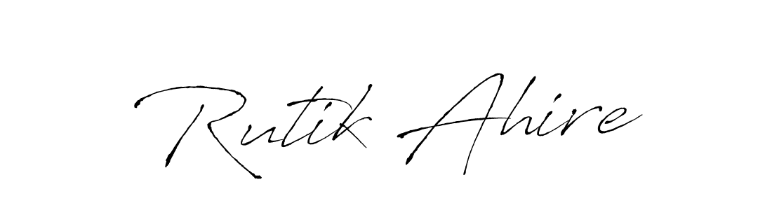 It looks lik you need a new signature style for name Rutik Ahire. Design unique handwritten (Antro_Vectra) signature with our free signature maker in just a few clicks. Rutik Ahire signature style 6 images and pictures png