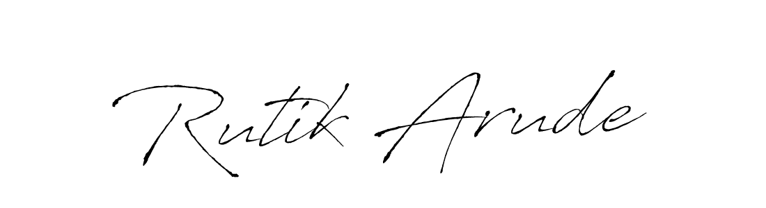 Use a signature maker to create a handwritten signature online. With this signature software, you can design (Antro_Vectra) your own signature for name Rutik Arude. Rutik Arude signature style 6 images and pictures png