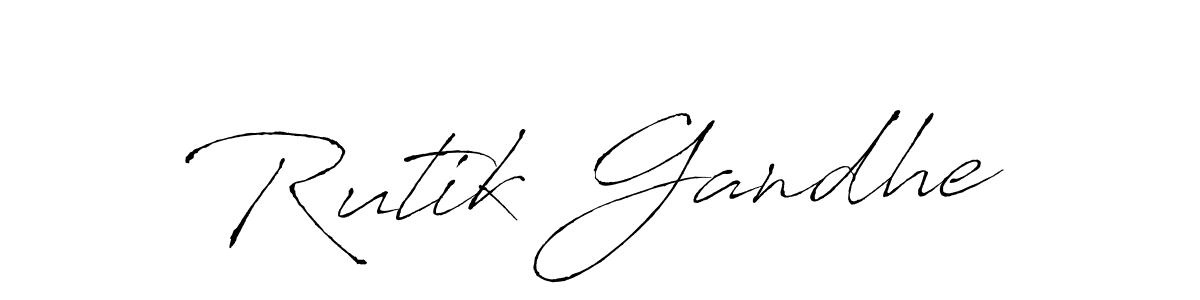 Make a beautiful signature design for name Rutik Gandhe. Use this online signature maker to create a handwritten signature for free. Rutik Gandhe signature style 6 images and pictures png