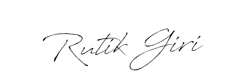 How to make Rutik Giri name signature. Use Antro_Vectra style for creating short signs online. This is the latest handwritten sign. Rutik Giri signature style 6 images and pictures png