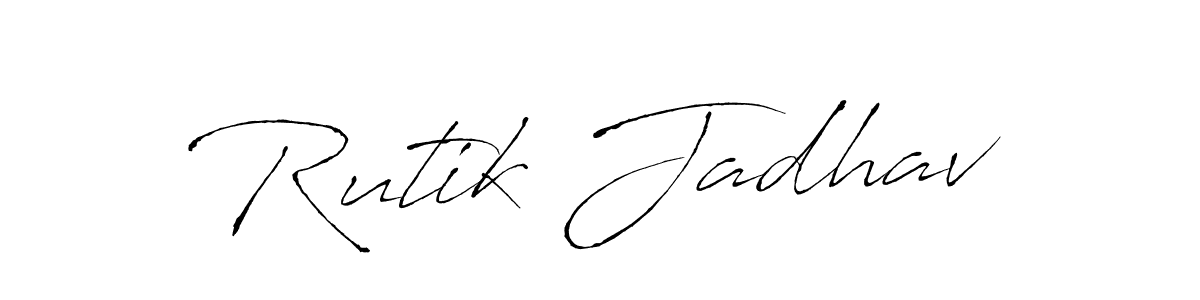 Also we have Rutik Jadhav name is the best signature style. Create professional handwritten signature collection using Antro_Vectra autograph style. Rutik Jadhav signature style 6 images and pictures png