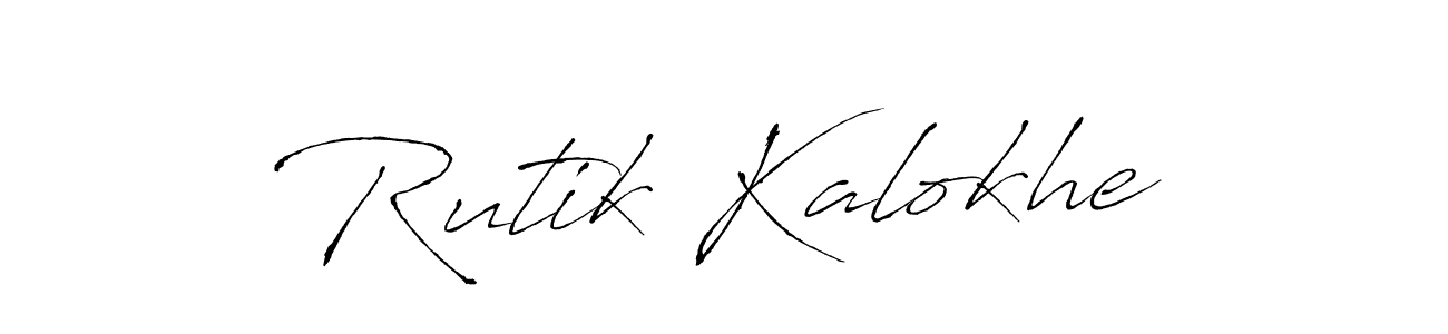 Rutik Kalokhe stylish signature style. Best Handwritten Sign (Antro_Vectra) for my name. Handwritten Signature Collection Ideas for my name Rutik Kalokhe. Rutik Kalokhe signature style 6 images and pictures png