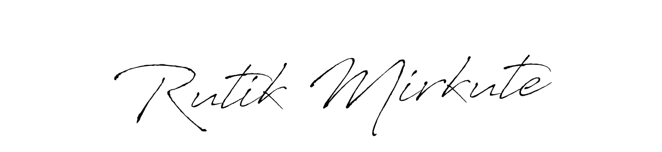 Antro_Vectra is a professional signature style that is perfect for those who want to add a touch of class to their signature. It is also a great choice for those who want to make their signature more unique. Get Rutik Mirkute name to fancy signature for free. Rutik Mirkute signature style 6 images and pictures png