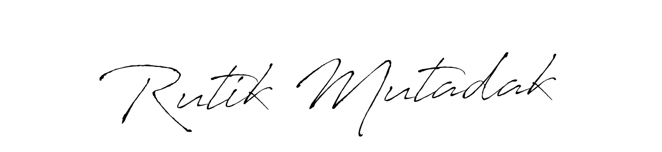 You should practise on your own different ways (Antro_Vectra) to write your name (Rutik Mutadak) in signature. don't let someone else do it for you. Rutik Mutadak signature style 6 images and pictures png