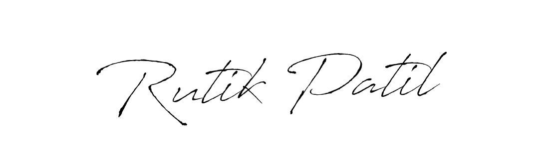 Use a signature maker to create a handwritten signature online. With this signature software, you can design (Antro_Vectra) your own signature for name Rutik Patil. Rutik Patil signature style 6 images and pictures png