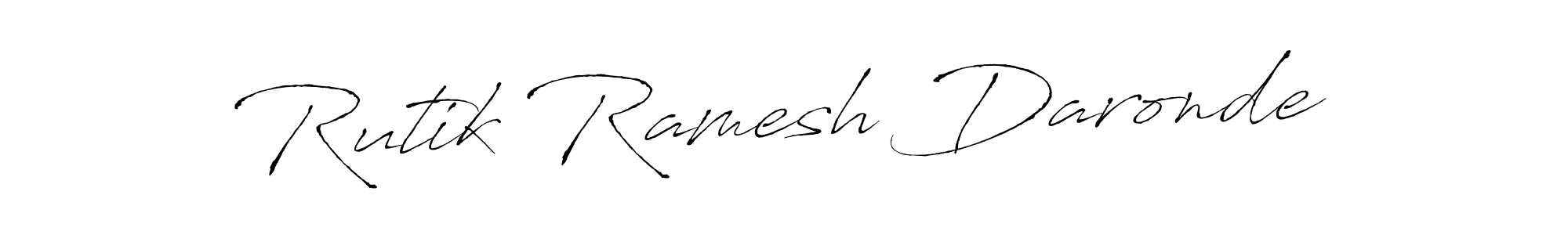 Design your own signature with our free online signature maker. With this signature software, you can create a handwritten (Antro_Vectra) signature for name Rutik Ramesh Daronde. Rutik Ramesh Daronde signature style 6 images and pictures png