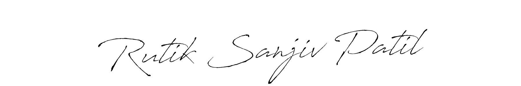 Antro_Vectra is a professional signature style that is perfect for those who want to add a touch of class to their signature. It is also a great choice for those who want to make their signature more unique. Get Rutik Sanjiv Patil name to fancy signature for free. Rutik Sanjiv Patil signature style 6 images and pictures png