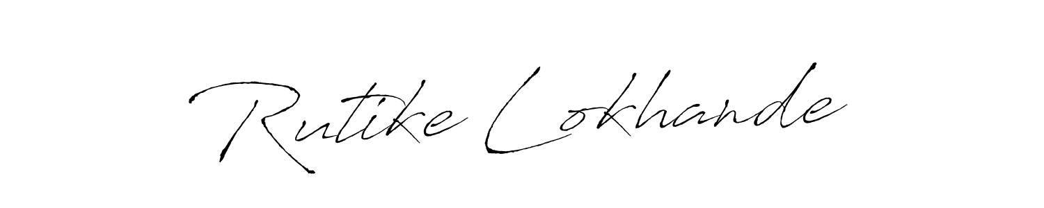 How to make Rutike Lokhande signature? Antro_Vectra is a professional autograph style. Create handwritten signature for Rutike Lokhande name. Rutike Lokhande signature style 6 images and pictures png