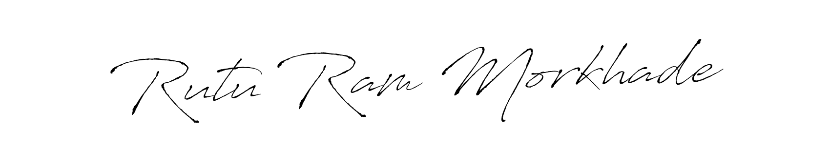 The best way (Antro_Vectra) to make a short signature is to pick only two or three words in your name. The name Rutu Ram Morkhade include a total of six letters. For converting this name. Rutu Ram Morkhade signature style 6 images and pictures png