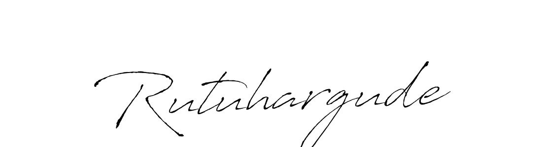 Rutuhargude stylish signature style. Best Handwritten Sign (Antro_Vectra) for my name. Handwritten Signature Collection Ideas for my name Rutuhargude. Rutuhargude signature style 6 images and pictures png