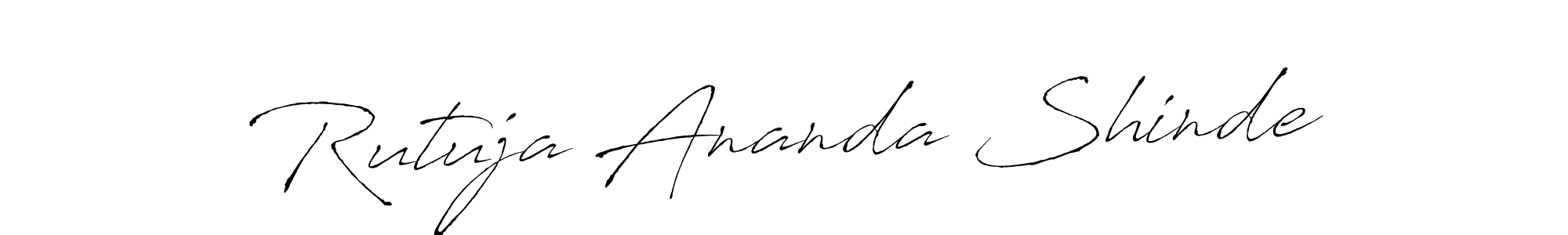 Rutuja Ananda Shinde stylish signature style. Best Handwritten Sign (Antro_Vectra) for my name. Handwritten Signature Collection Ideas for my name Rutuja Ananda Shinde. Rutuja Ananda Shinde signature style 6 images and pictures png