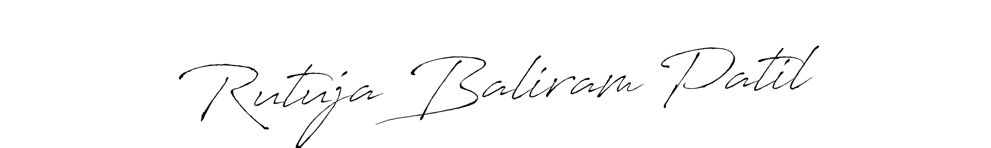 Make a short Rutuja Baliram Patil signature style. Manage your documents anywhere anytime using Antro_Vectra. Create and add eSignatures, submit forms, share and send files easily. Rutuja Baliram Patil signature style 6 images and pictures png